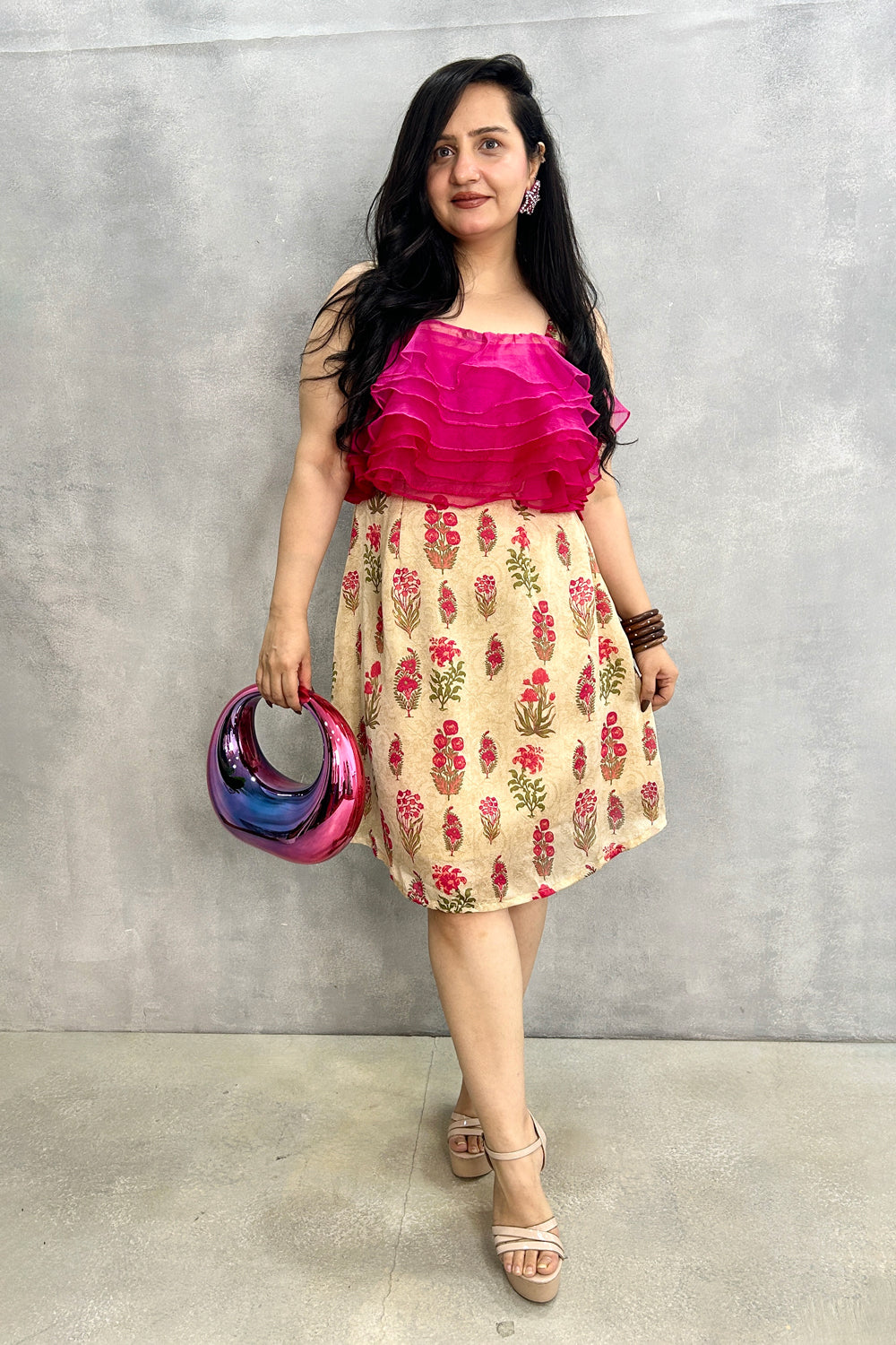 Pink Ombre Organza Dress