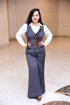 Grey Waist Coat and Pants Co-ordinate Set