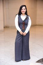 Grey Waist Coat and Pants Co-ordinate Set