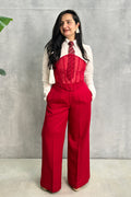 Cherry Red Corset Formal Set