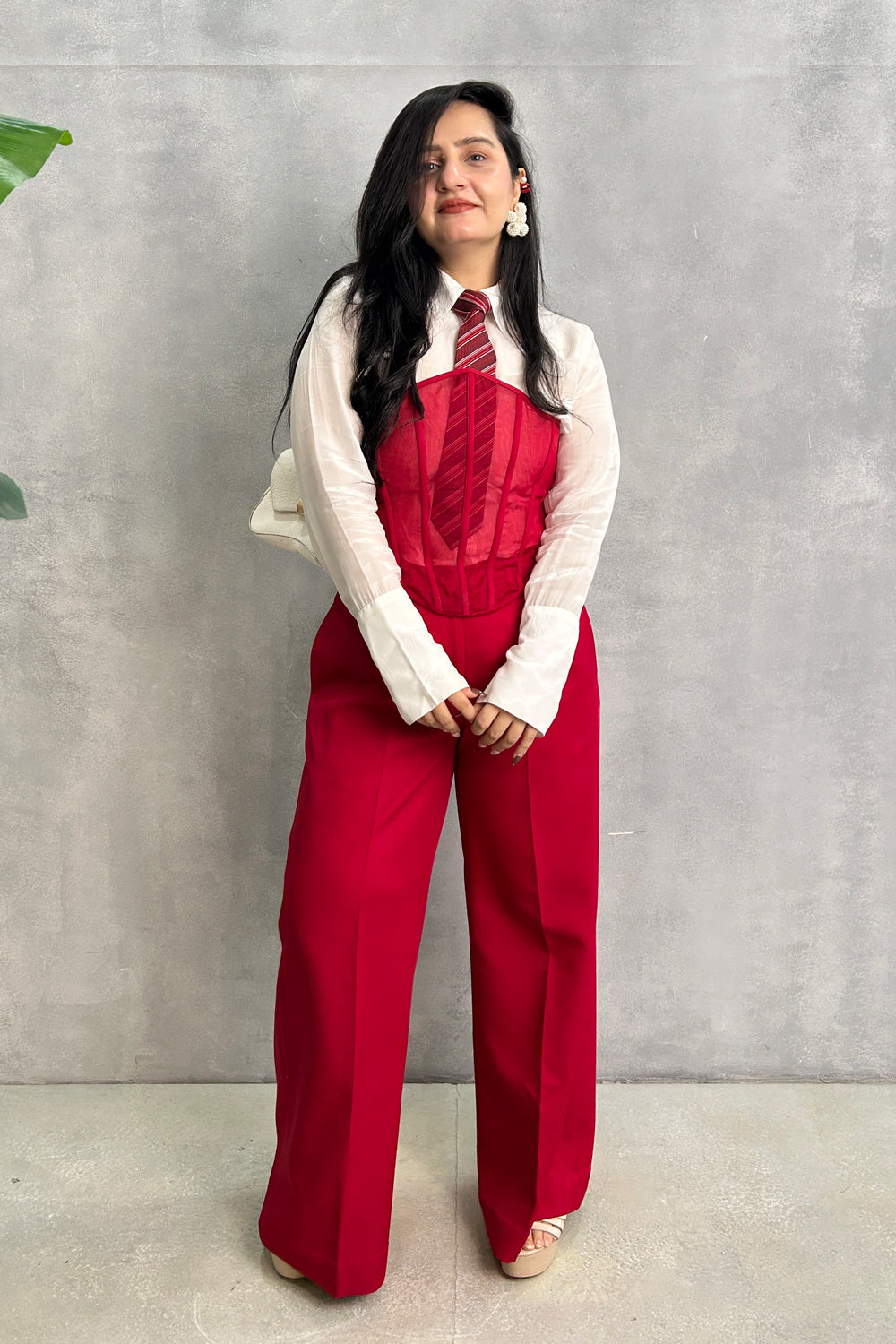 Cherry Red Corset Formal Set