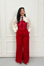 Cherry Red Corset Formal Set