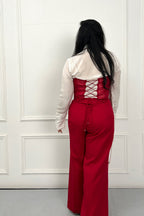 Cherry Red Corset Formal Set