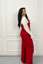 Cherry Red Corset Formal Set