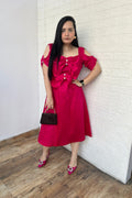 Hot Pink Bow Statement Dress