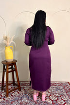 Purple Important Crepe Bodycon Dress