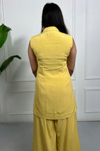 Yellow Hand Embellished Kurta Set
