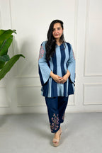 Dual Tone Embroidered Farsi Salwar Kurta Set