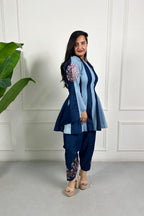 Dual Tone Embroidered Farsi Salwar Kurta Set