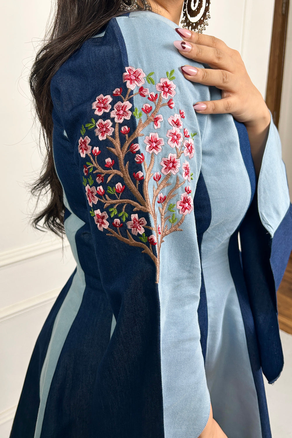 Dual Tone Embroidered Farsi Salwar Kurta Set