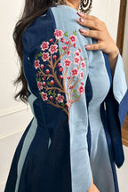 Dual Tone Embroidered Farsi Salwar Kurta Set