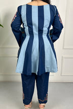 Dual Tone Embroidered Farsi Salwar Kurta Set