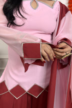 Pink and Rust  Farsi Salwar Suit Set