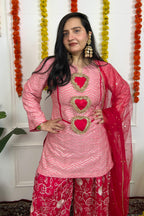 Dual Pink Tone Gota Patti Suit Set