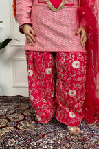 Dual Pink Tone Gota Patti Suit Set