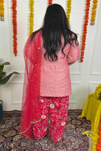 Dual Pink Tone Gota Patti Suit Set