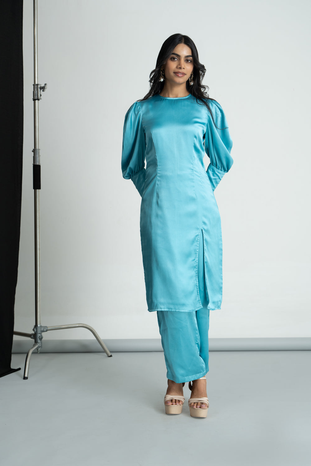 Sky Satin Co-ord Set