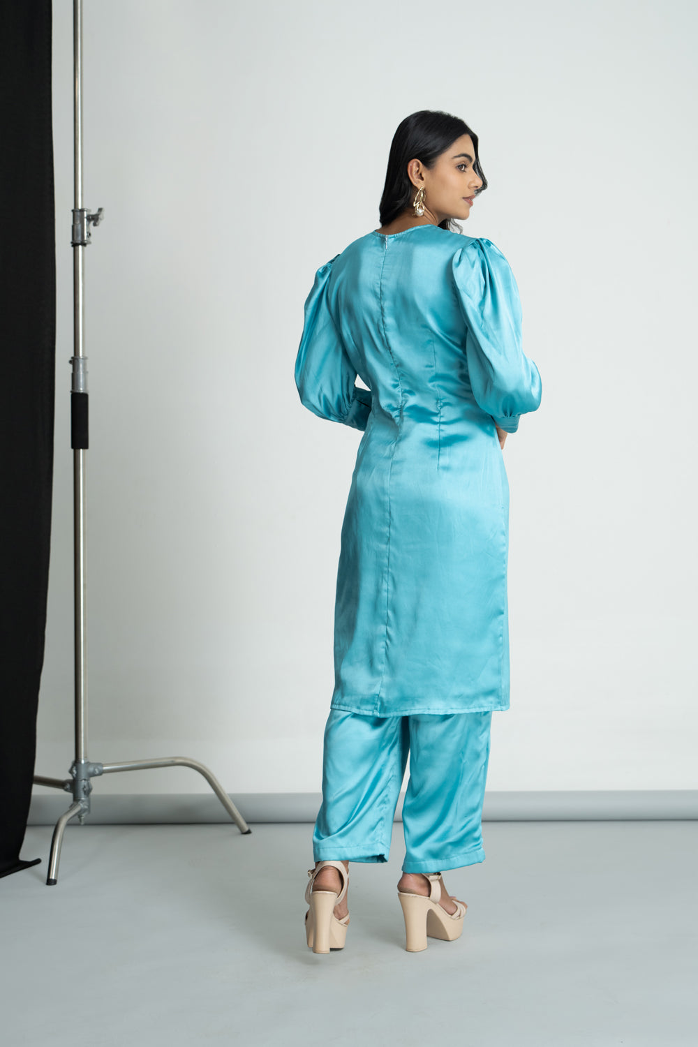 Sky Satin Co-ord Set