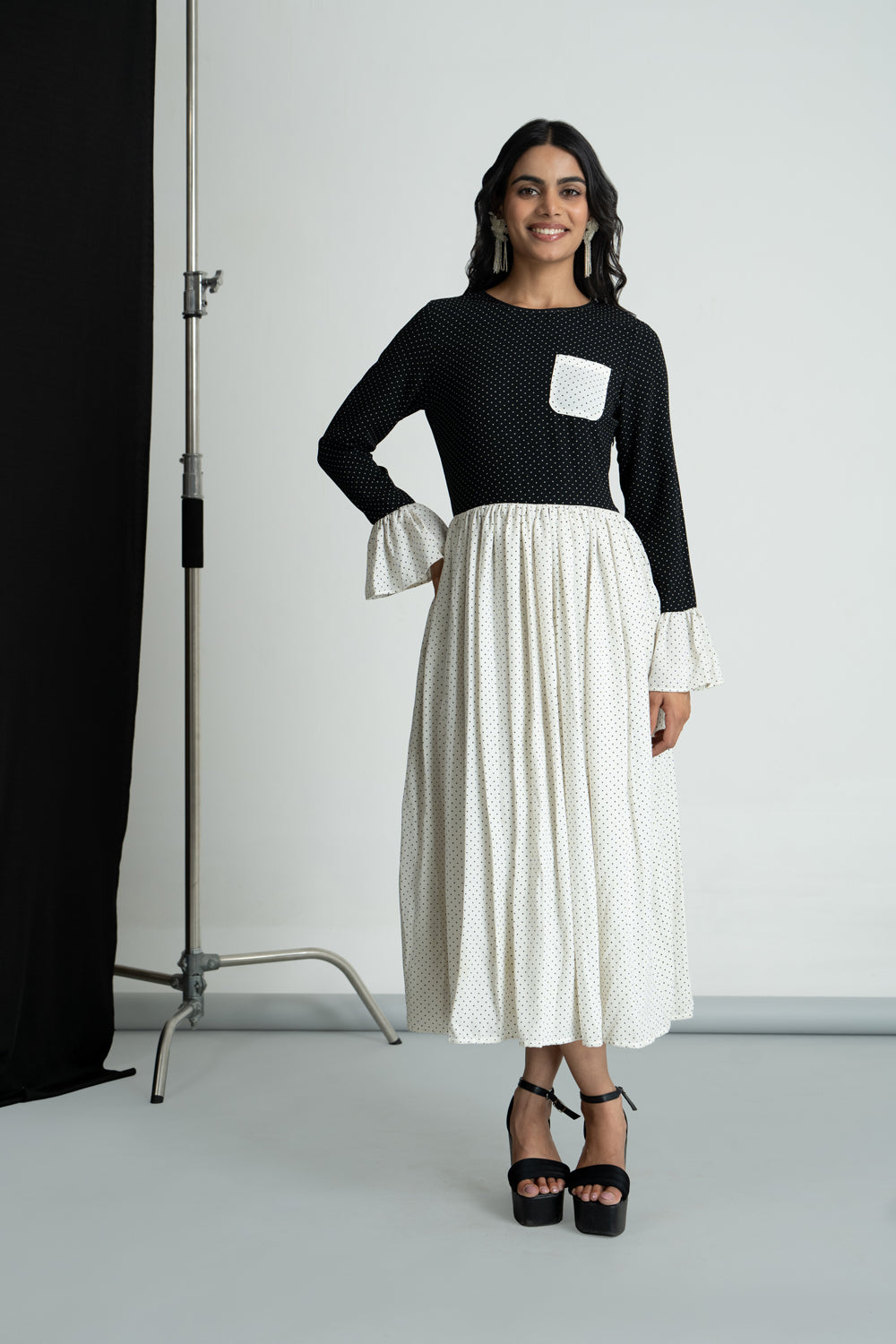 Black and White Polka Dot Dress