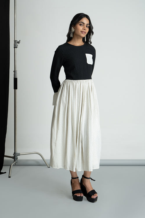 Black and White Polka Dot Dress