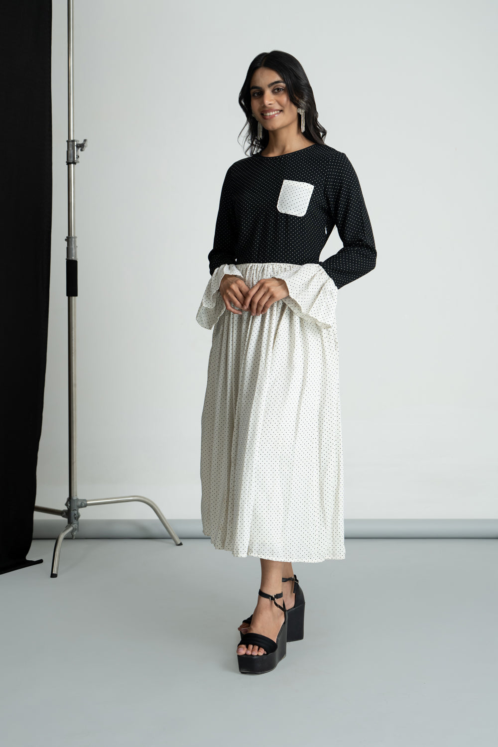 Black and White Polka Dot Dress