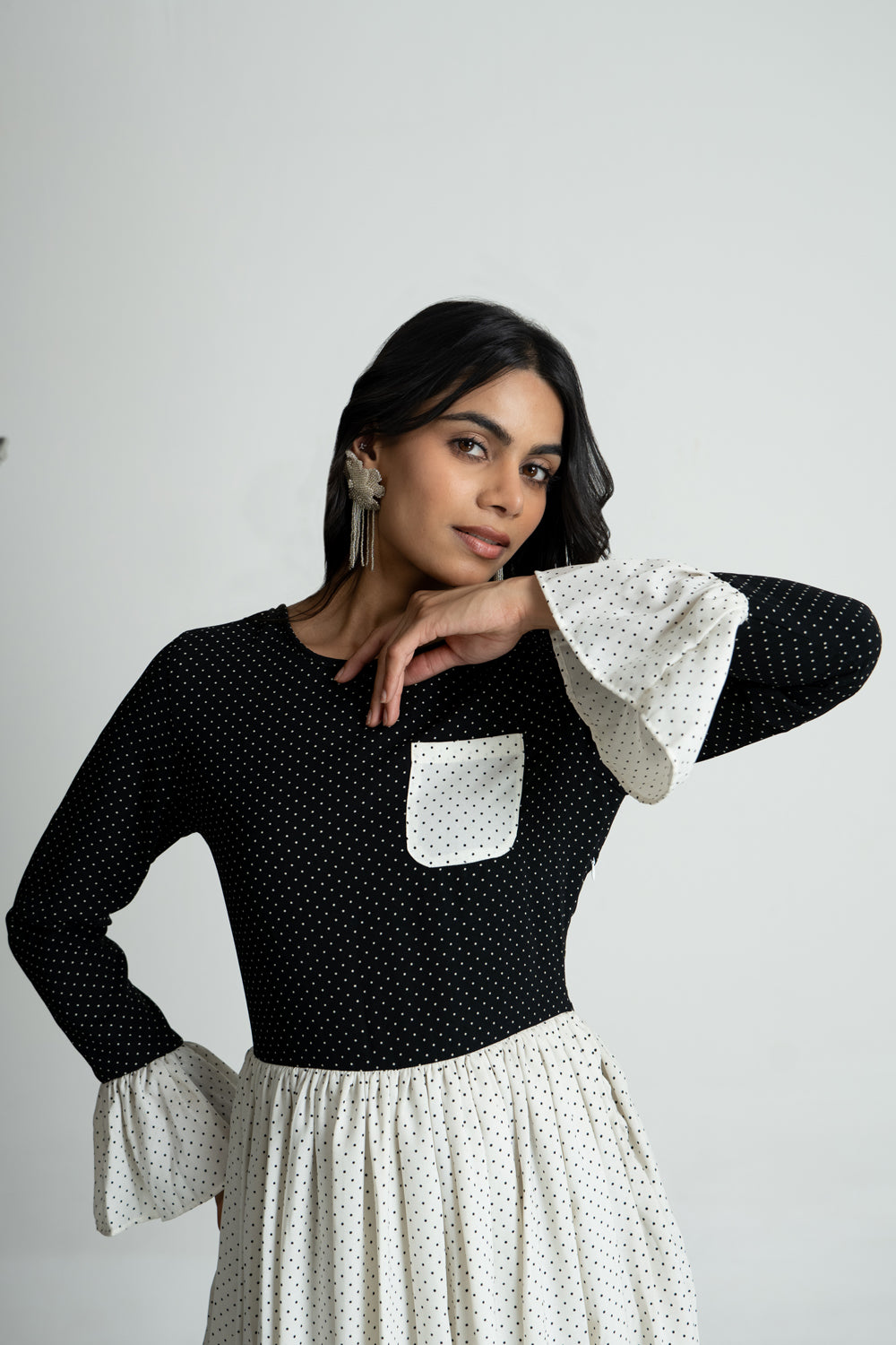 Black and White Polka Dot Dress