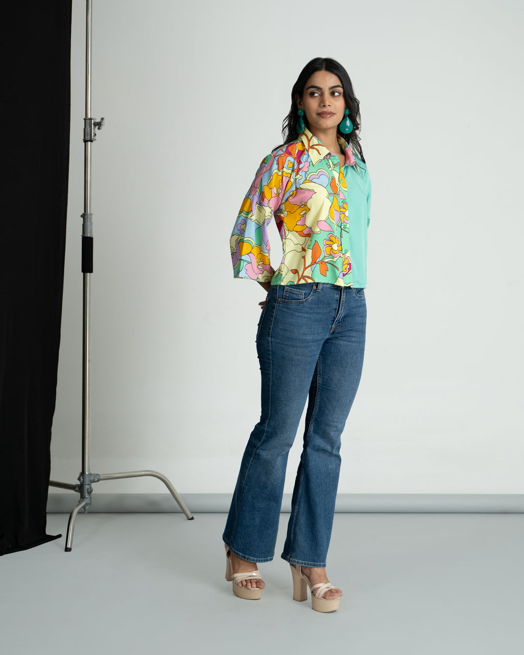 Mint Floral Shirt