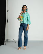Mint Floral Shirt