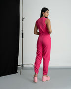 Hot Pink semi formal jumpsuit