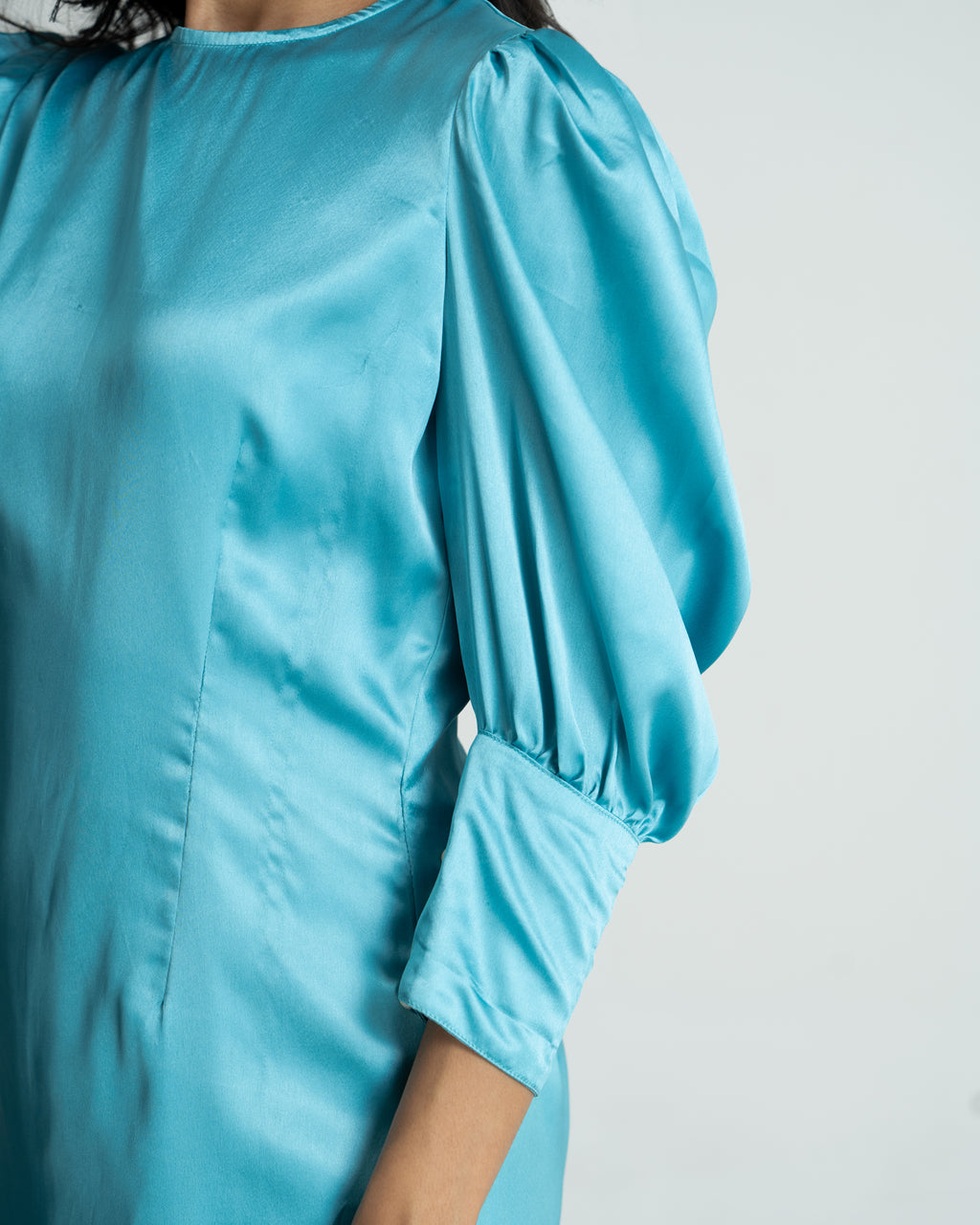 Blue satin co-ord set