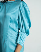 Blue satin co-ord set