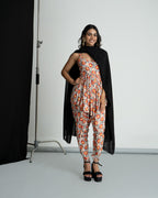 Floral printed kurti dhoti set