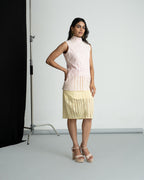 Cotton schiffli skirt top set
