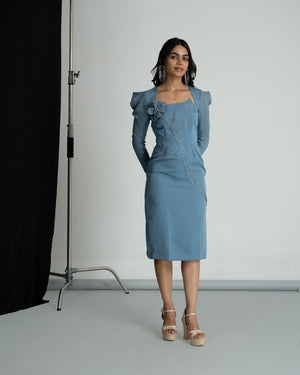 Ice blue party dress
