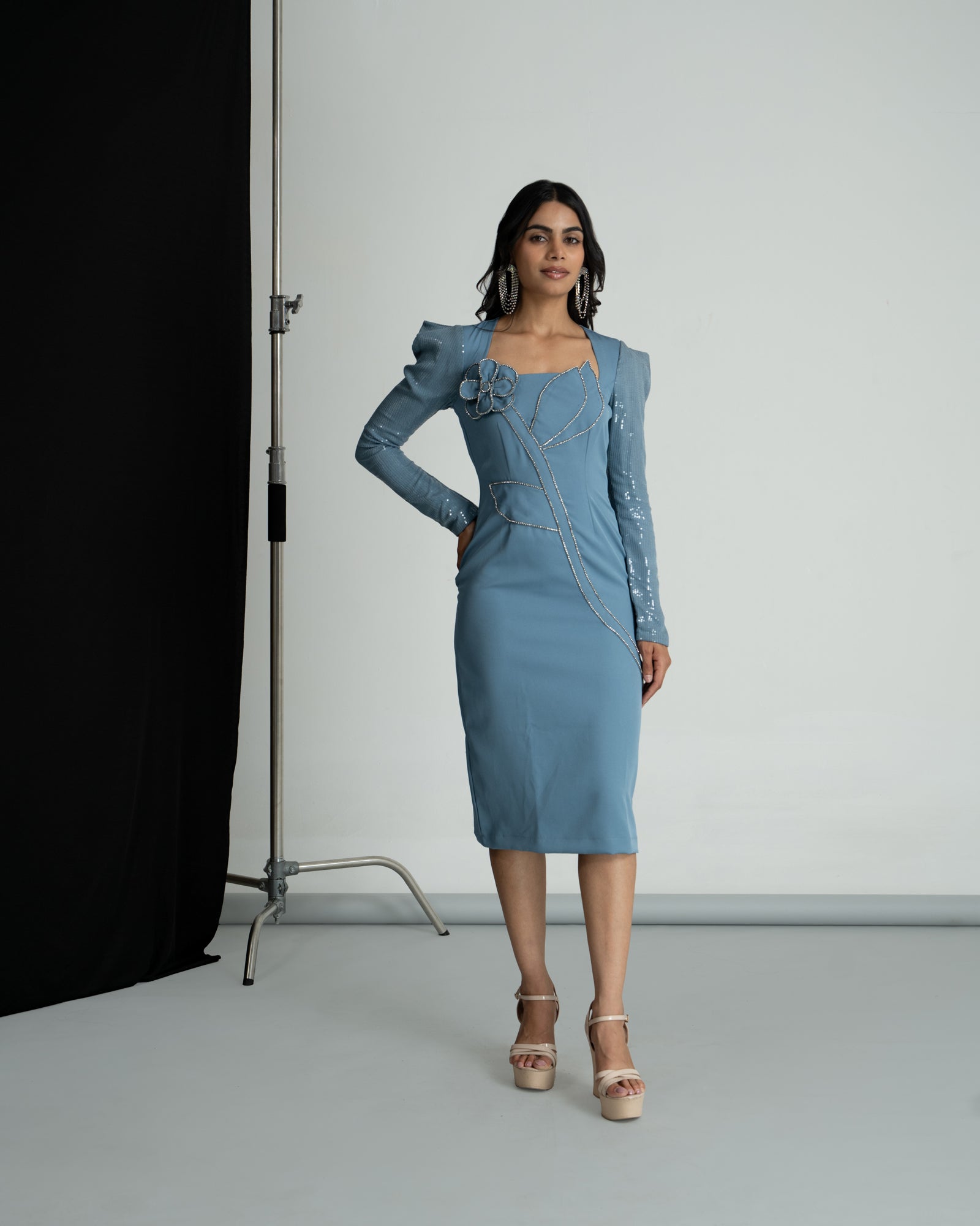 Ice blue party dress