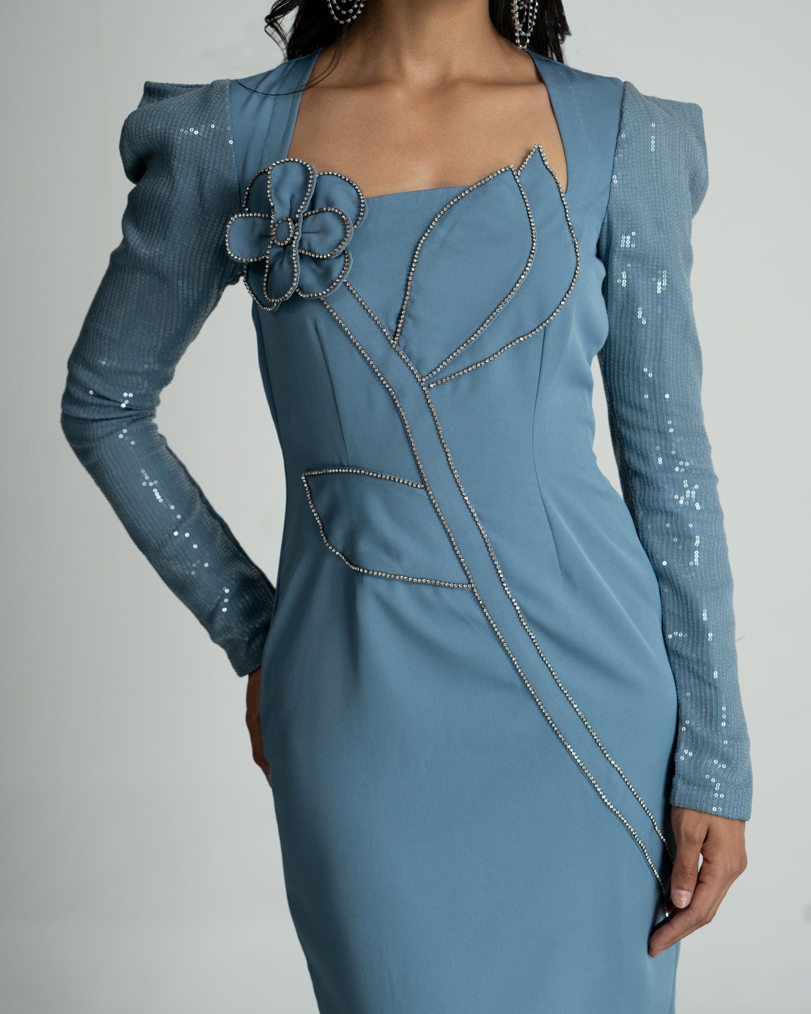 Ice blue party dress