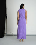 Lavender Pleated Georgette Dress