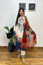 Dual Tone Embroidered Kurta Set