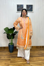 Orange Pakistani Kurta Set