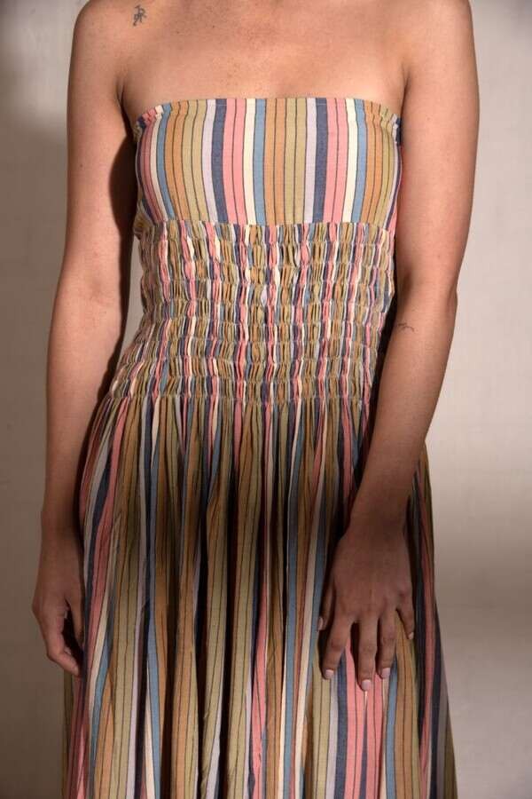 Stripy Tube Maxi Dress