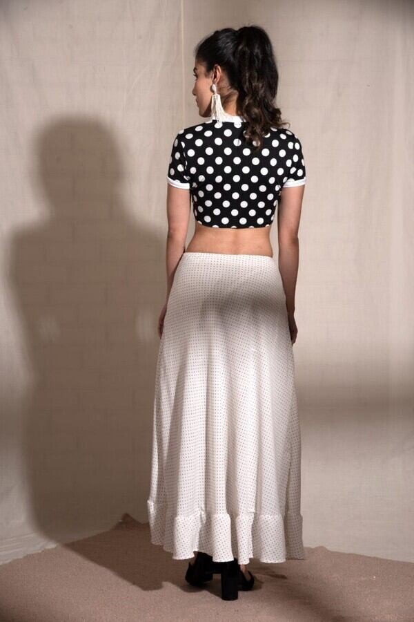 Polka White Skirt