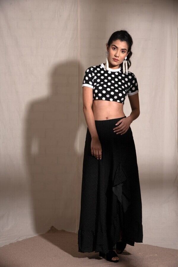 Polka Black Skirt