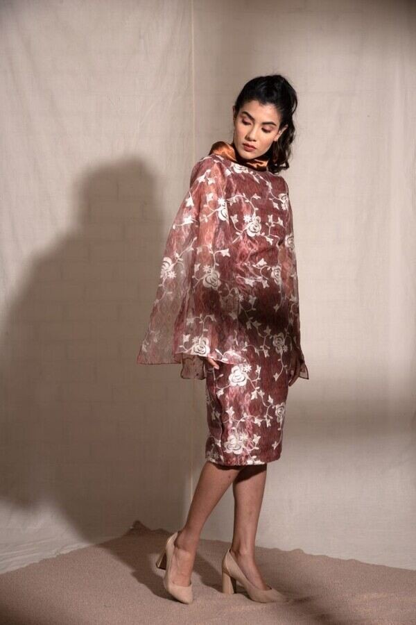 Rust Organza Dress