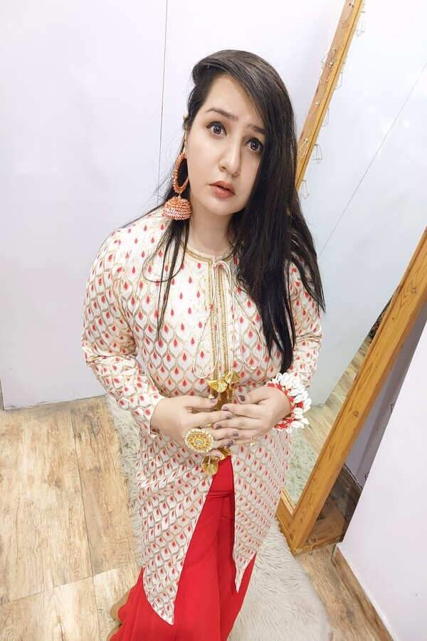 Red Silk Kurta with Sharara