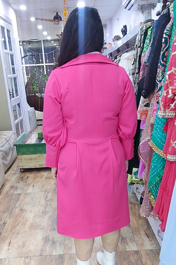 Hot Pink Coat Dress