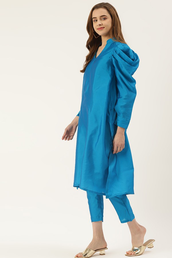 Blue Kurta with Pants