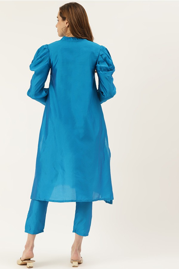 Blue Kurta with Pants