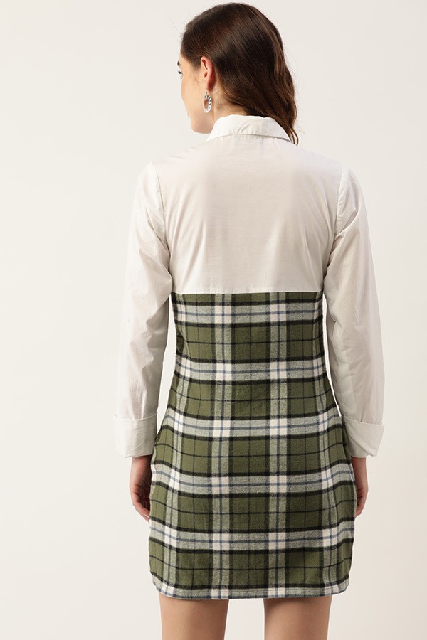 Checkard Shirt Dress