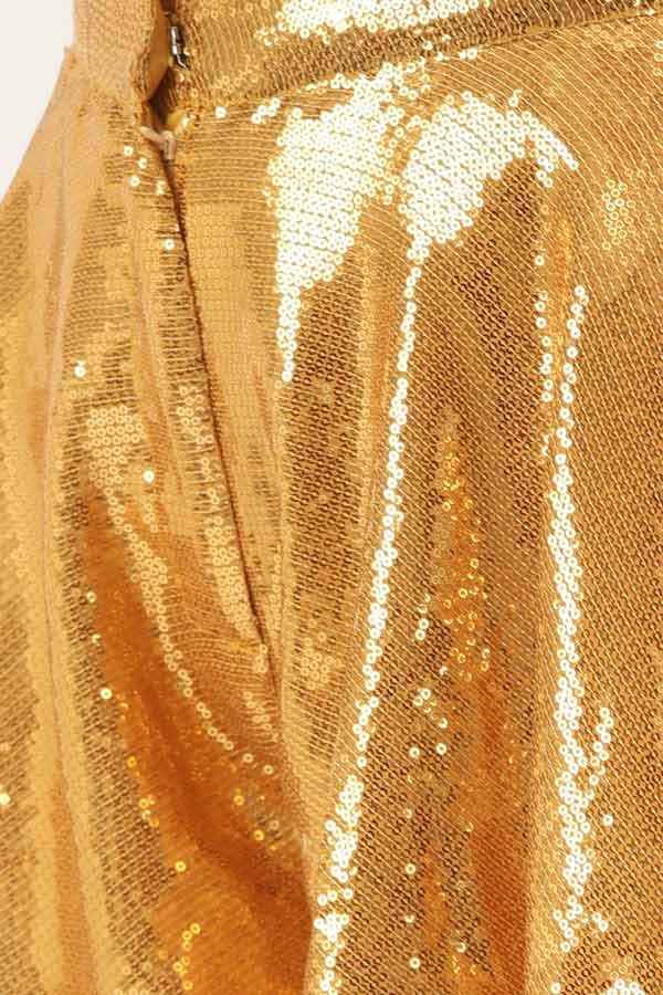 Gold Sequined Shorts Co-Ord Set