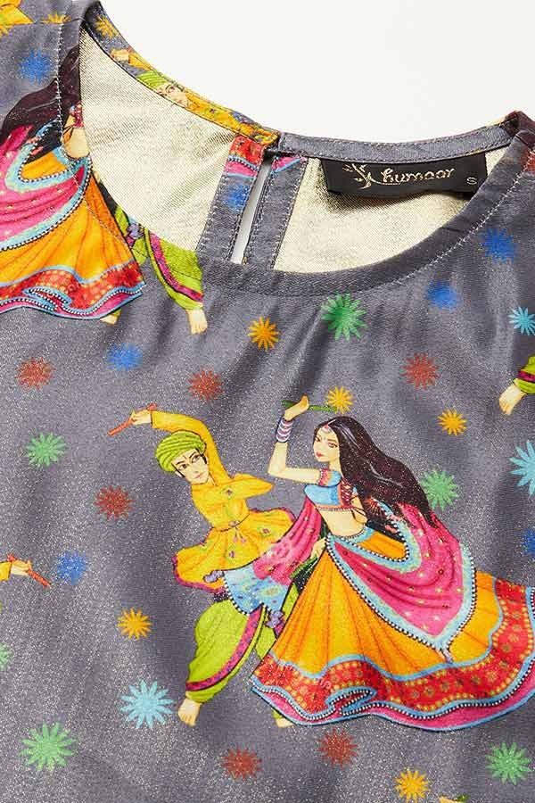 Dancing Lady Printed Kurta